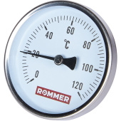 ROMMER Термометр биметаллический 80 мм 120 градусов с погружной гильзой 50 мм 1/2 — фото, характеристики, купить в TOMSK-CLIMBO