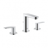 Смеситель для раковины GROHE Europlus на 3 отверстия с донным клапаном, 20301000 — фото, характеристики, купить в TOMSK-CLIMBO