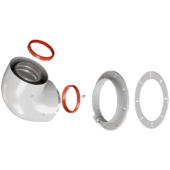 RCA-6010-240190 Начальный участок 90 гр. 60/100 в комплекте фланец — фото, характеристики, купить в TOMSK-CLIMBO