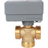STOUT Компактный 3-Ходовой зональный клапан, сервопривод 230V, с кабелем 1м., НР 1 1/4" — фото, характеристики, купить в TOMSK-CLIMBO
