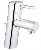 Смеситель для раковины GROHE Concetto с донным клапаном, низкий излив, 32204001 — фото, характеристики, купить в TOMSK-CLIMBO