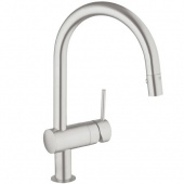 Смеситель для кухни GROHE Minta с выдвижным C-изливом, 32321DC0 — фото, характеристики, купить в TOMSK-CLIMBO