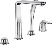 Смеситель для ванны GROHE Veris с душевым гарнитуром (на бортик ванны), 4 отверстия, 19373000 — фото, характеристики, купить в TOMSK-CLIMBO