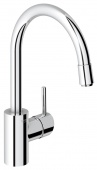 Смеситель для кухни GROHE Concetto с выдвижным высоким изливом, 32663001 — фото, характеристики, купить в TOMSK-CLIMBO