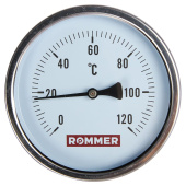 ROMMER Термометр биметаллический 100 мм 120 градусов с погружной гильзой 50 мм 1/2 — фото, характеристики, купить в TOMSK-CLIMBO