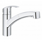 Смеситель для кухни GROHE Eurosmart с выдвижным изливом, низкий излив, хром (30305000) — фото, характеристики, купить в TOMSK-CLIMBO