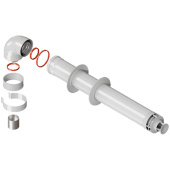 RCA-6010-210900 Комплект дымохода СТАНДАРТ 60/100 - 900мм  хомут в комплекте + втулка D60 L-50 — фото, характеристики, купить в TOMSK-CLIMBO