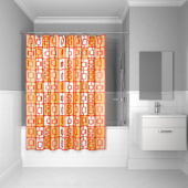 Штора для ванной комнаты, 200*240 см, полиэстер, ID, orange toffee, 280P24RI11 — фото, характеристики, купить в TOMSK-CLIMBO
