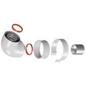 RCA-6010-210190 Начальный участок 90 гр. 60/100  хомут в комплекте + втулка D60 L-50 — фото, характеристики, купить в TOMSK-CLIMBO