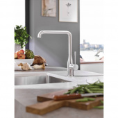Смеситель для кухни GROHE Essence+ с высоким изливом, суперсталь (30269DC0) — фото, характеристики, купить в TOMSK-CLIMBO