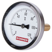 ROMMER Термометр биметаллический 63 мм 120 градусов с погружной гильзой 50 мм 1/2 — фото, характеристики, купить в TOMSK-CLIMBO