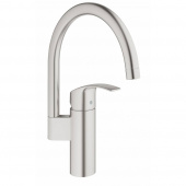 Смеситель для кухни GROHE Eurosmart c высоким изливом, суперсталь (33202DC2) — фото, характеристики, купить в TOMSK-CLIMBO