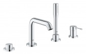 Смеситель для ванны GROHE Essence+ на 4 отверстия с душевым гарнитуром и изливом (на бортик ванны), 19578001 — фото, характеристики, купить в TOMSK-CLIMBO