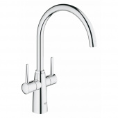 Смеситель для кухни GROHE Ambi с двумя рукоятками, высокий излив, хром (30189000) — фото, характеристики, купить в TOMSK-CLIMBO