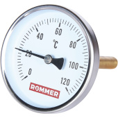 ROMMER Термометр биметаллический 80 мм 120 градусов с погружной гильзой 100 мм 1/2 — фото, характеристики, купить в TOMSK-CLIMBO