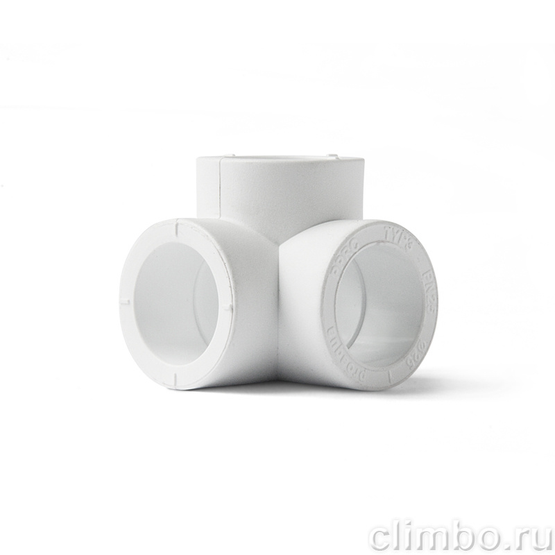 PROAQUA PP-R Тройник двухплоскостной Белый 25 — фото товара