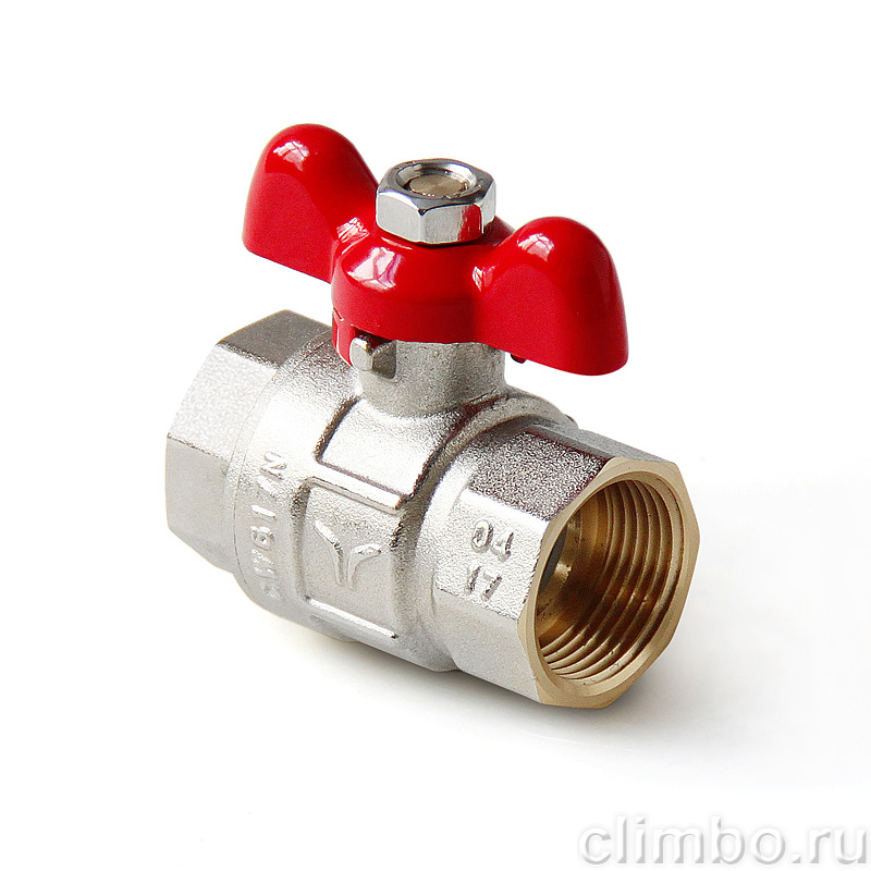 PROAQUA Кран шаровой полнопроходной ручка бабочка, В-В 1/2" — фото товара