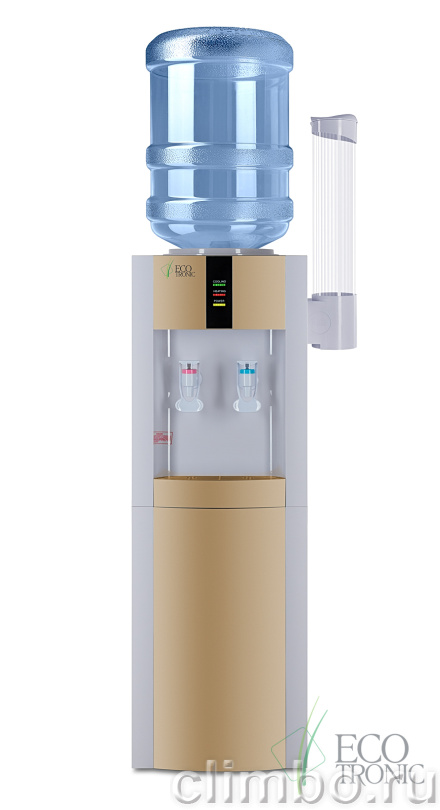 Кулер для воды Ecotronic H1-LCE Gold со шкафчиком — фото товара