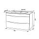 Тумба подвесная, 80 см, белая/золотистый дуб, Cloud, IDDIS — фото товара