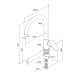 Смеситель для кухни, сатин, Rora, Milardo, RORBN0JM05 — фото товара