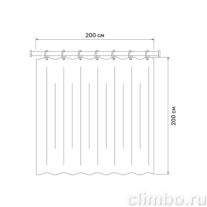 SCID131P IDDIS Штора для ванной комнаты, коллекция Basic — фото товара