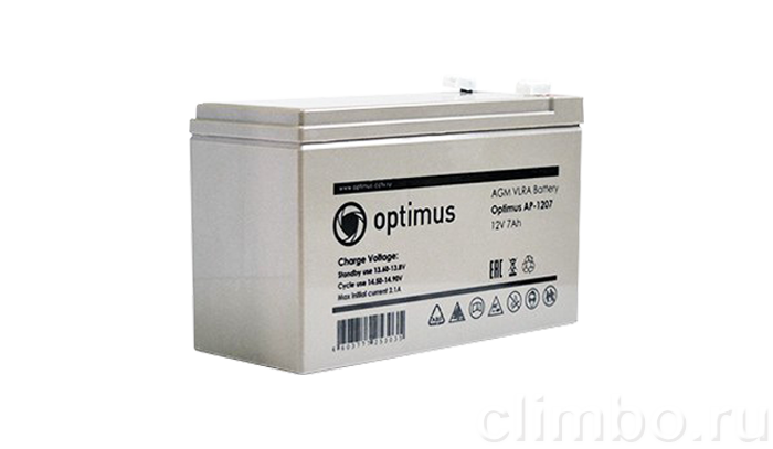 Аккумулятор Optimus АP1207, 7A/h — фото товара