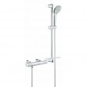 Термостатический смеситель для душа GROHE Grohtherm 1000 Cosmopolitan New с душевым гарнитуром (штанга 600 мм), хром (34286002) — фото, характеристики, купить в TOMSK-CLIMBO