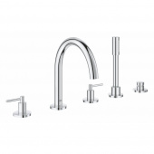 Смеситель для ванны GROHE Atrio New на 5 отверстий с ручным душем и переключателем, хром (19922003) — фото, характеристики, купить в TOMSK-CLIMBO
