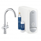 Смеситель для кухни GROHE Blue Home с функциями фильтрации, охлаждения и газирования водопроводной воды (фильтр в комплекте), хром (31455000) — фото, характеристики, купить в TOMSK-CLIMBO