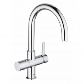 Смеситель для кухни GROHE Blue с высоким изливом для водопроводной и фильтрованной воды, хром (33251000) — фото, характеристики, купить в TOMSK-CLIMBO