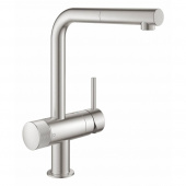 Смеситель для кухни GROHE Blue Pure Minta с функцией очистки водопроводной воды, суперсталь (31721DC0) — фото, характеристики, купить в TOMSK-CLIMBO