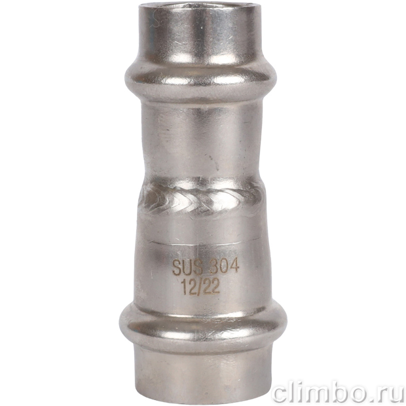 Муфта переходная, 18х15, из нержавеющей стали прессовой — фото товара